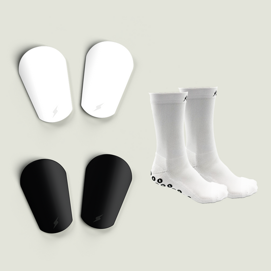 Performance Package - Mini Shin Guards + Grip Socks